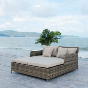 Outdoor Cushion Daybed with ocean in background
