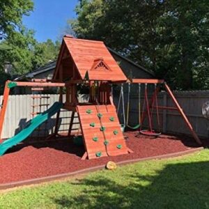 Rubber Mulch Nuggets with playground on top of nuggets