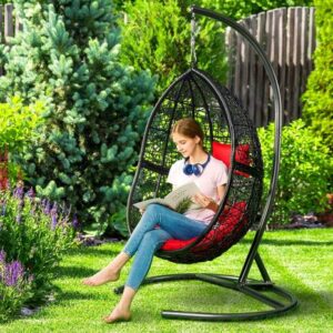 backyard Swing Hanging Chair on grass