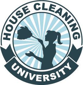 House cleaning university logo
